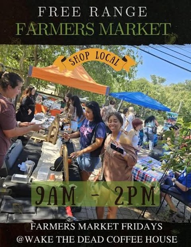 Free Range Farmers Market at Wake the Dead Coffee House