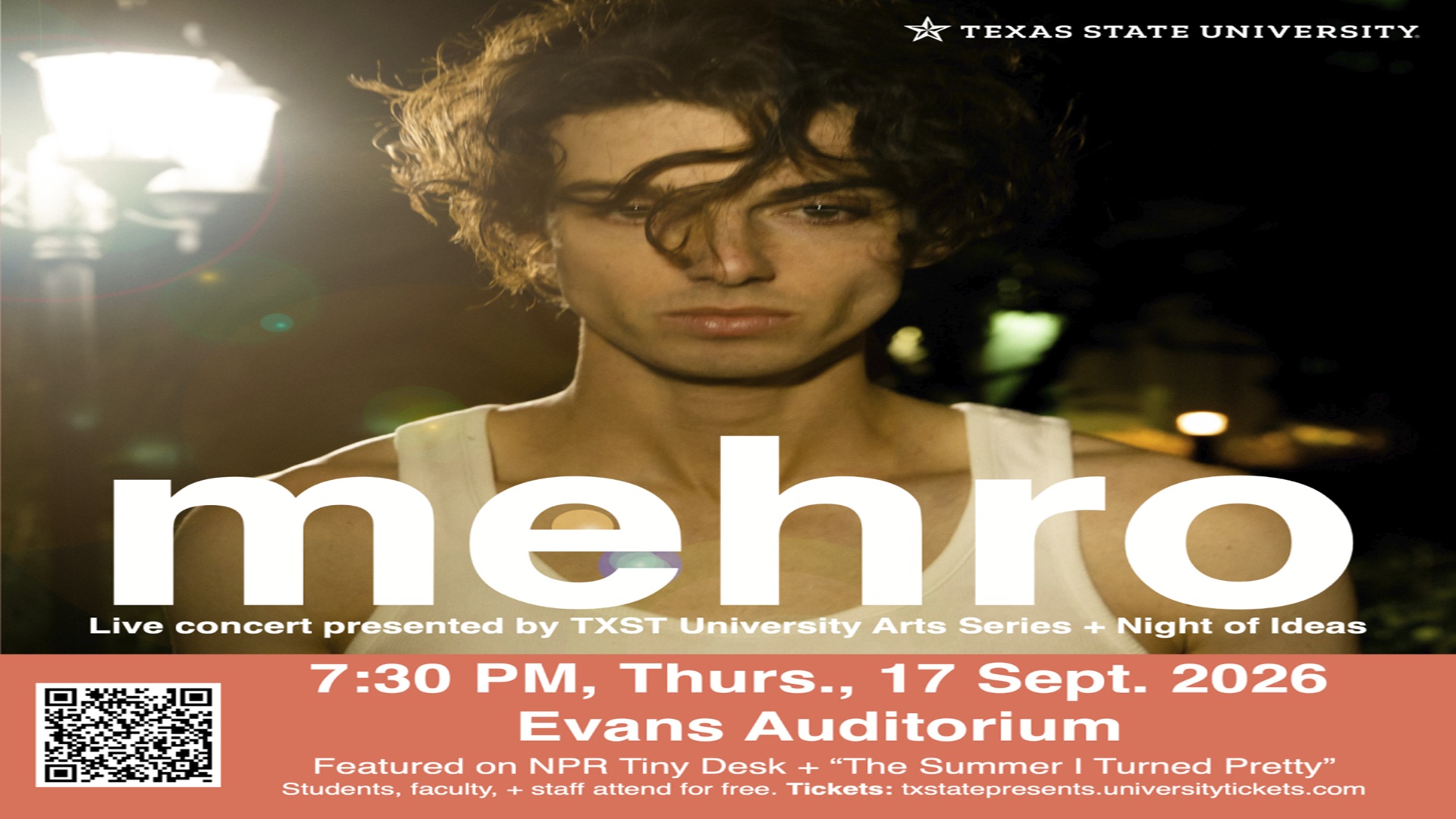 Night of Ideas w/ Mehro at Evans Auditorium