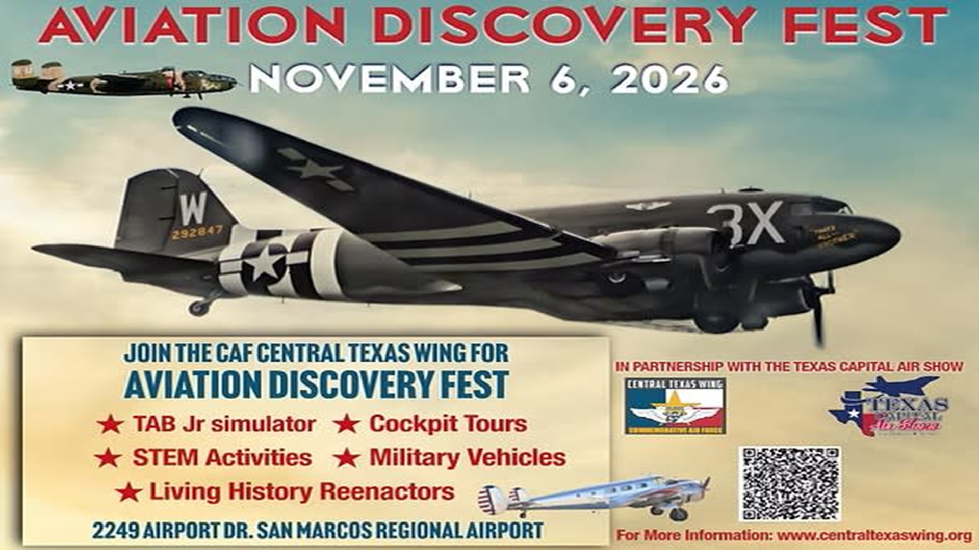 Aviation Discovery Fest 2026 at CAF Central Texas Wing