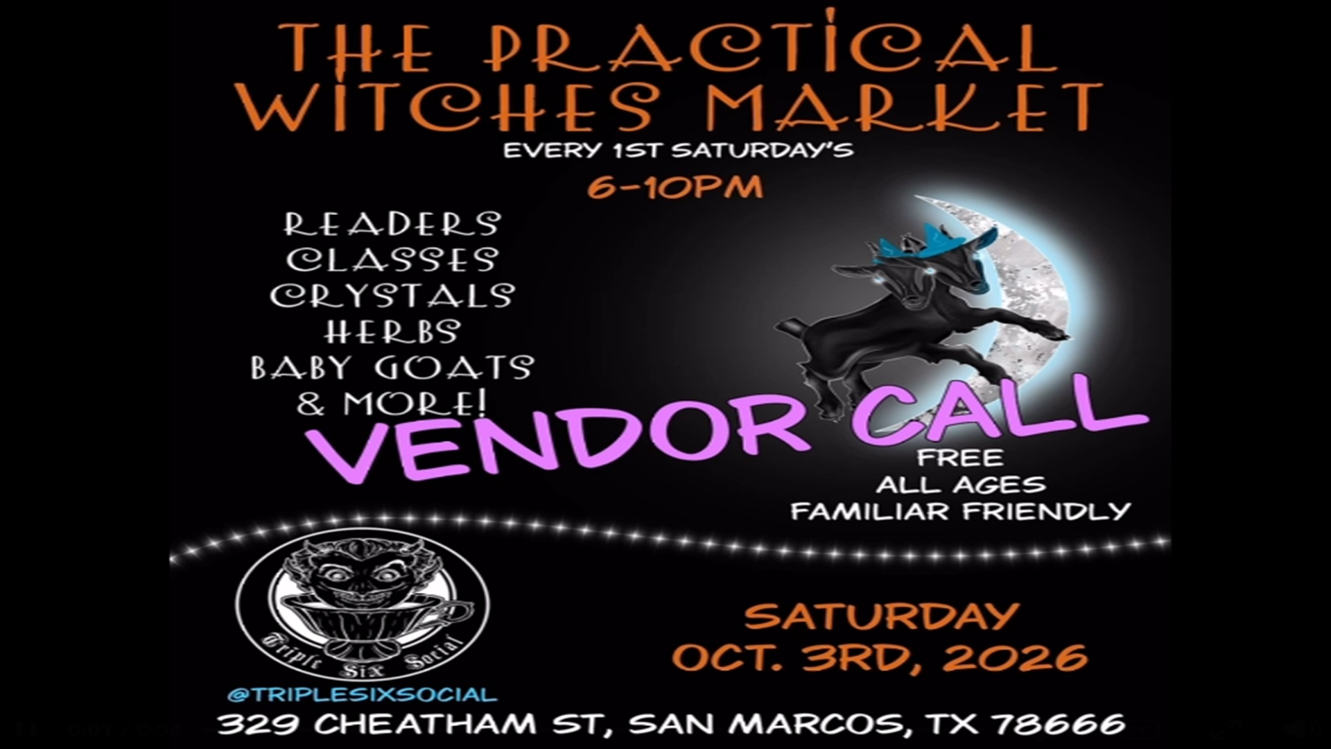 Practical Witches Market at Triple Six Social