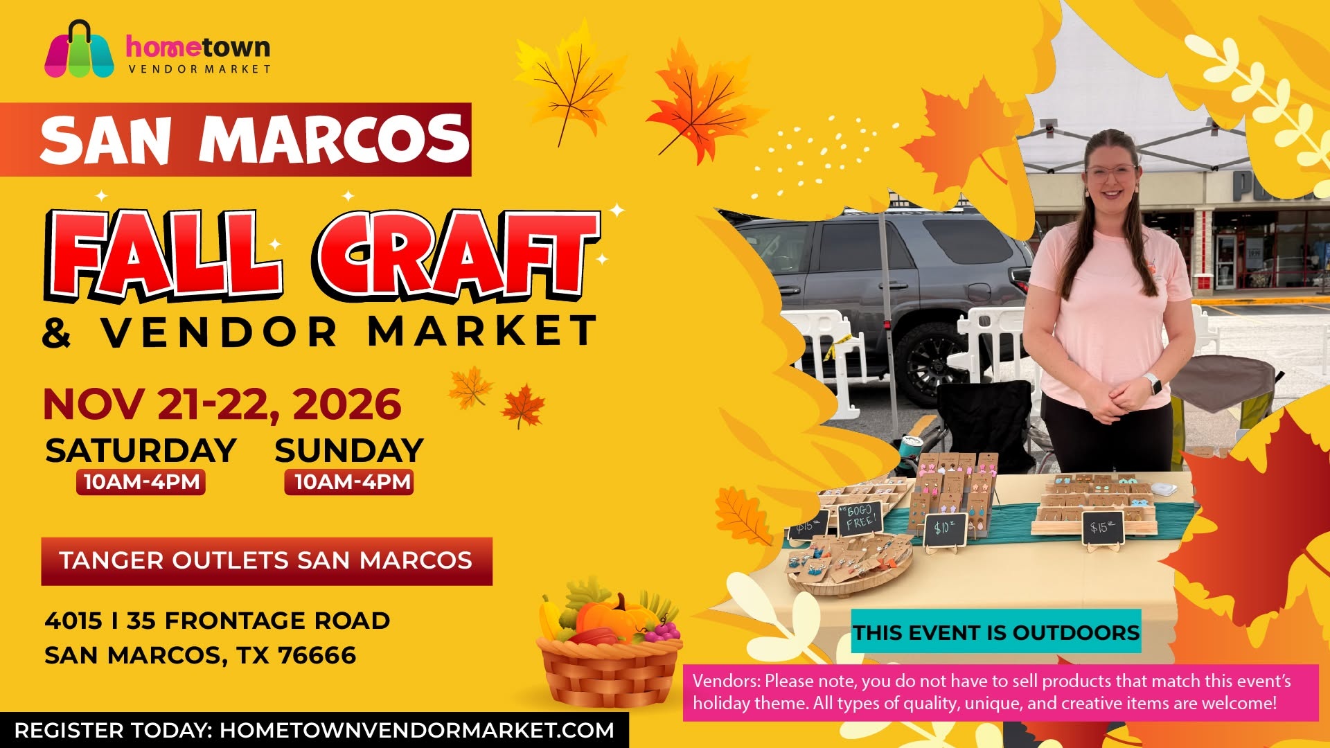 San Marcos Fall Craft & Vendor Market at Tanger Outlets San Marcos